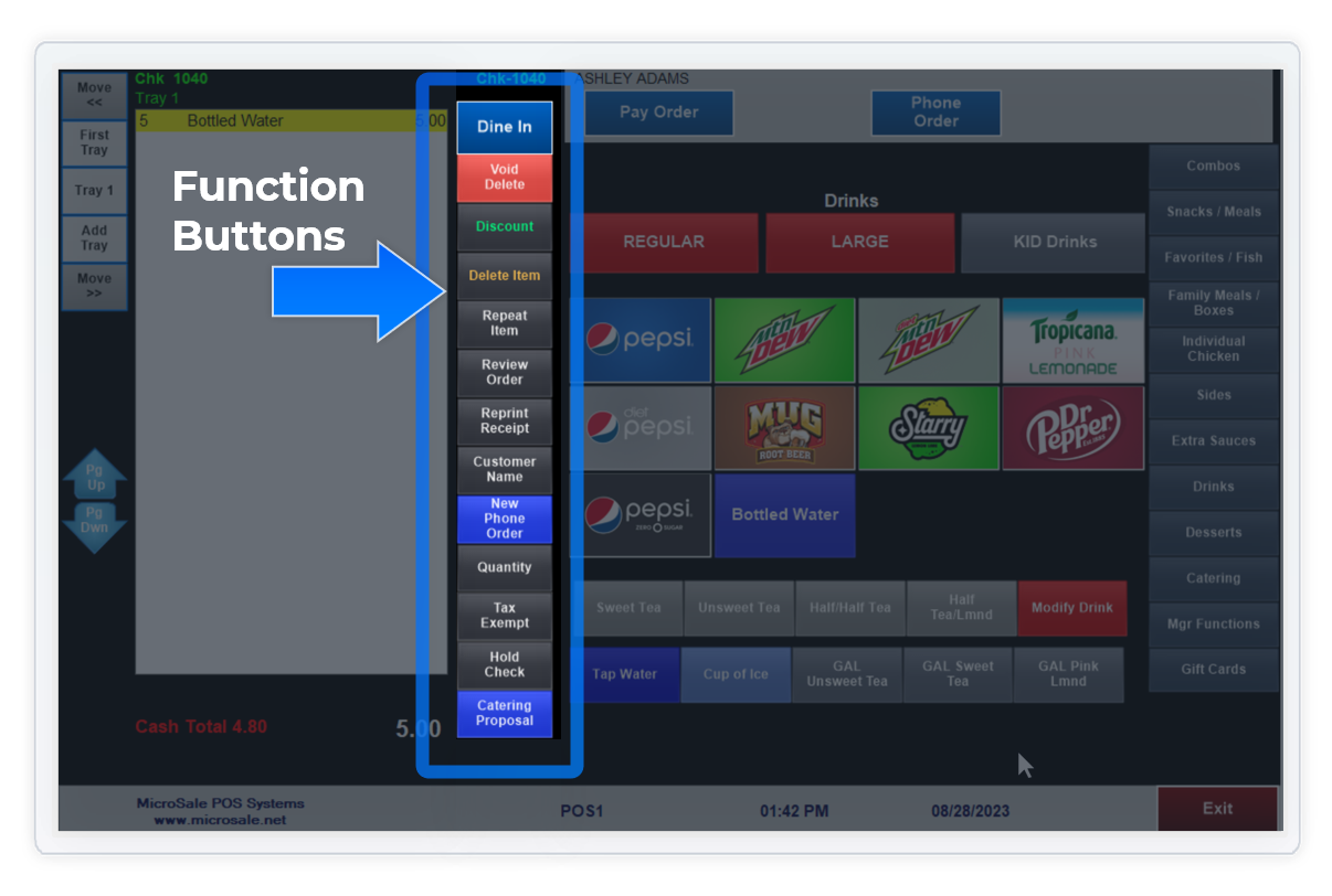 Function Buttons MicroSale