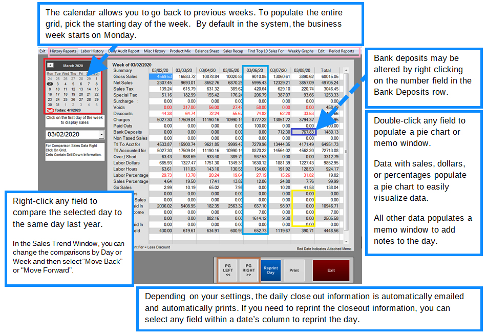 Daily sales summary microsale